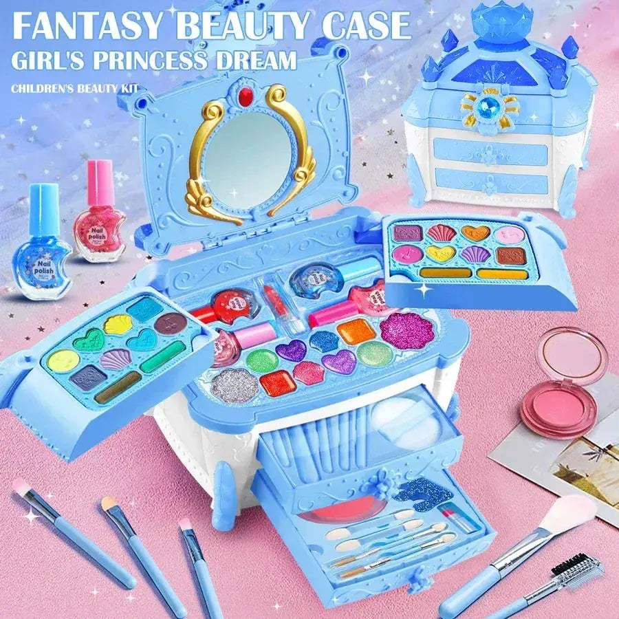 Washable Kids Makeup Kit For Girls Realistic Dress Up Toy - ToylandEU