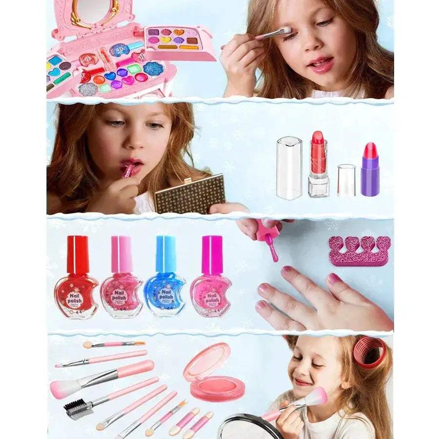 Washable Kids Makeup Kit For Girls Realistic Dress Up Toy - ToylandEU