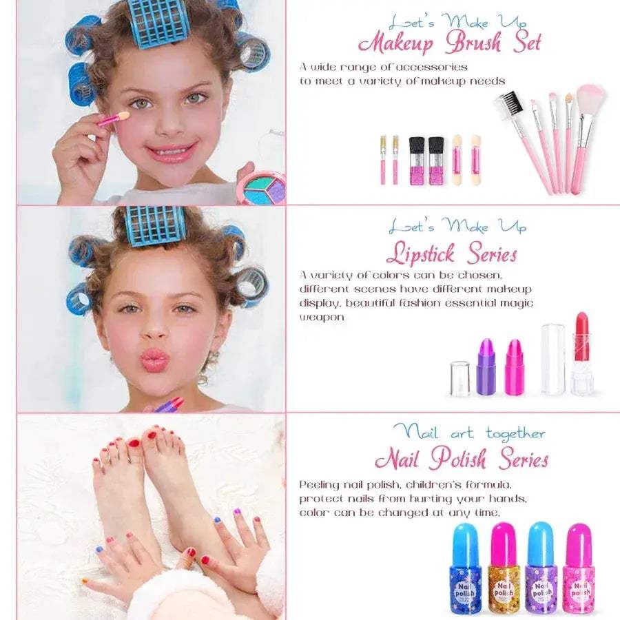 Washable Kids Makeup Kit For Girls With Safe Colors - ToylandEU