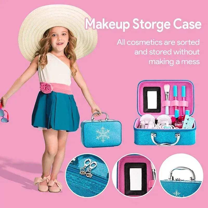 Washable Kids Makeup Kit for Girls Real Pretend Play Set - ToylandEU