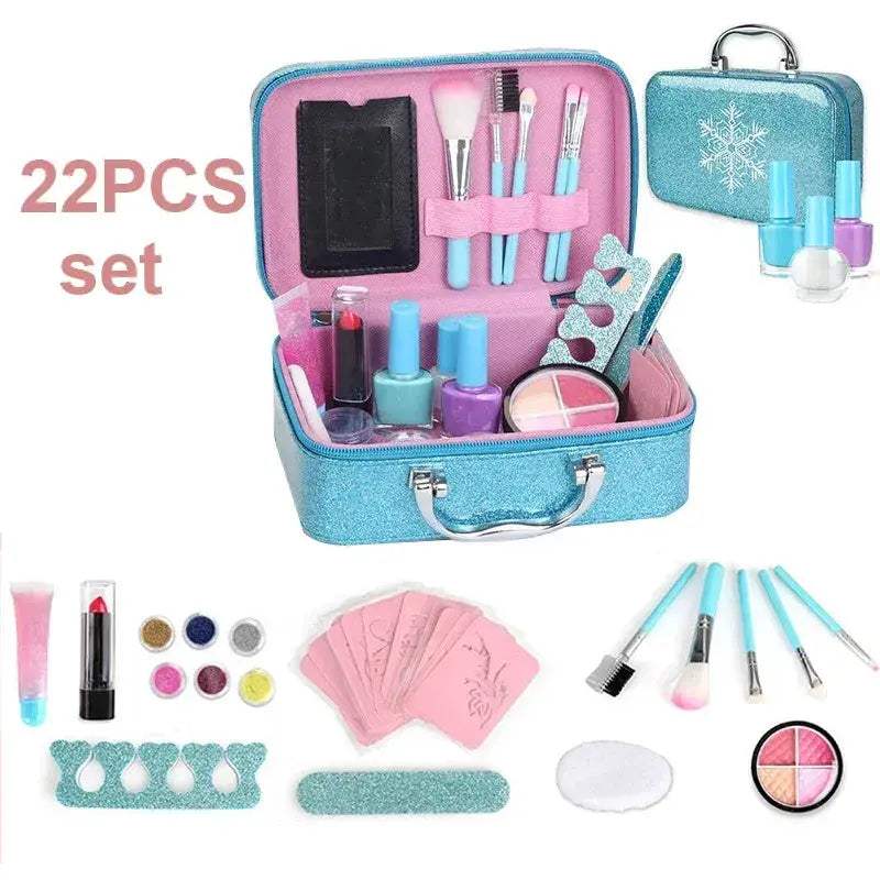 Washable Kids Makeup Kit for Girls Real Pretend Play Set - ToylandEU