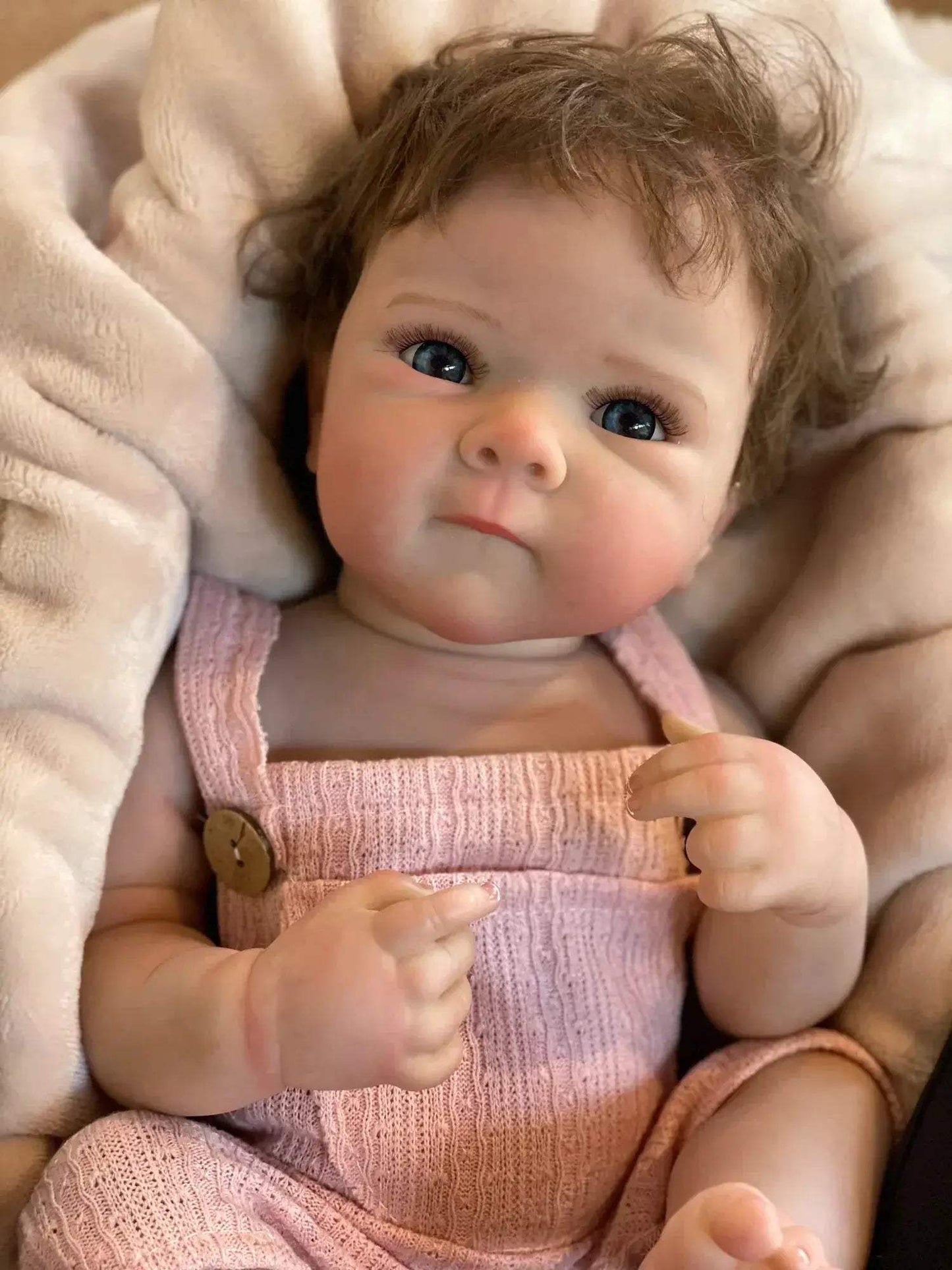 Washable Reborn Baby Doll With Rooted Hair And Veins - ToylandEU
