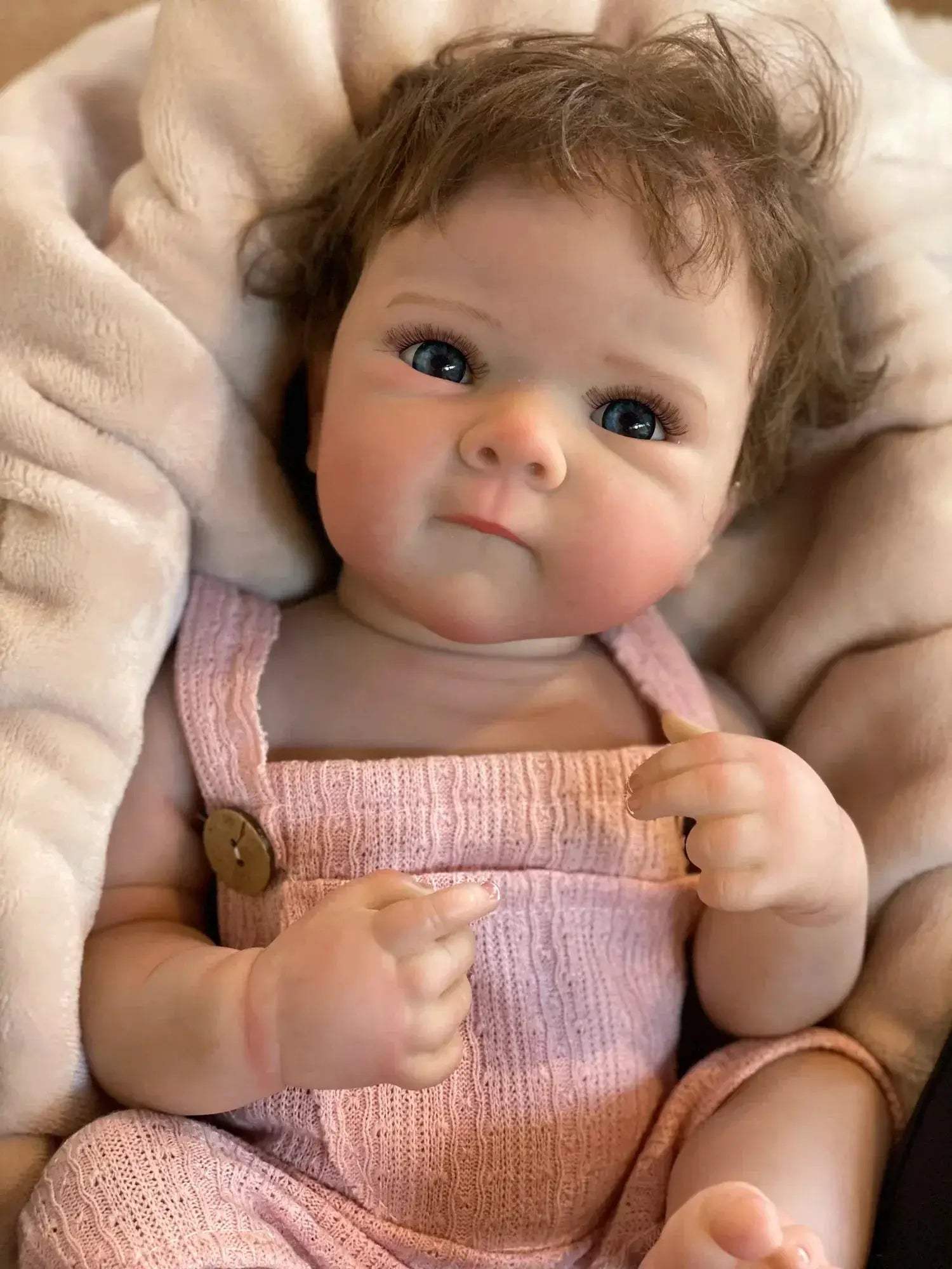 Washable Reborn Baby Doll With Rooted Hair And Veins - ToylandEU