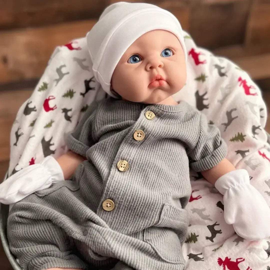 Washable Silicone Reborn Doll 45cm Open Mouth Handmade Girl - ToylandEU