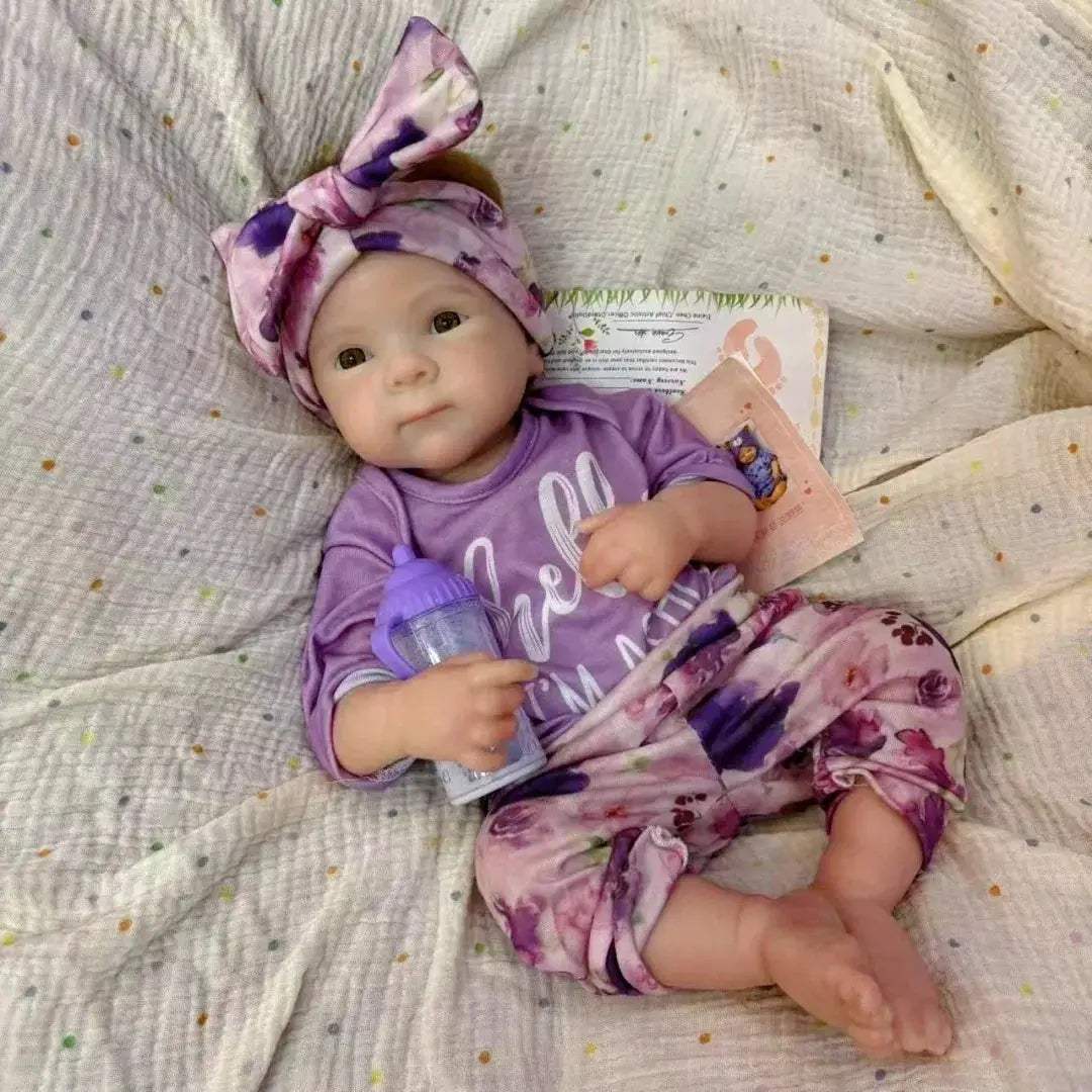 Washable Silicone Reborn Doll 45cm Rooted Mohair Bettie - ToylandEU