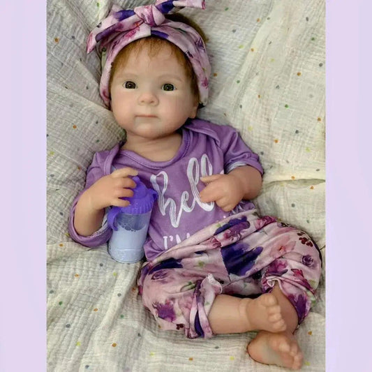  Washable Silicone Reborn Doll 45cm Rooted Mohair Luxe -  ToylandEU™
