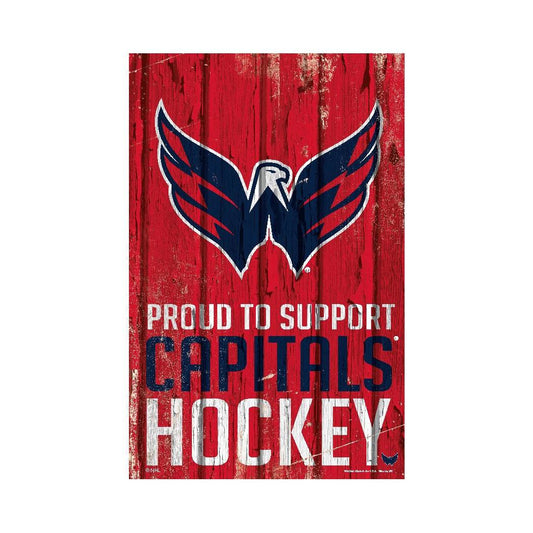 Washington Capitals 11x17 Wood Sign Proud to Support Design - ToylandEU