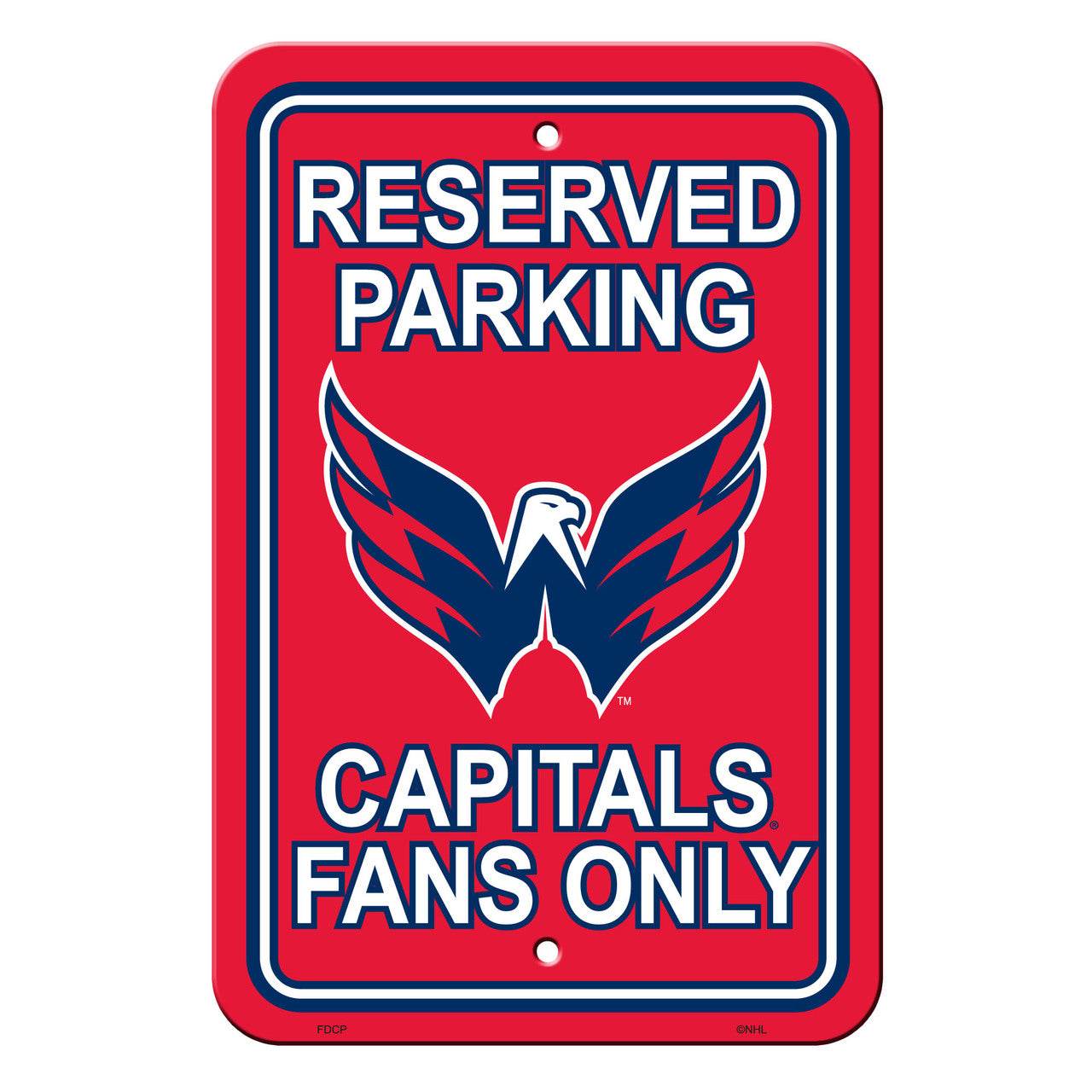 Washington Capitals 12x18 Plastic Reserved Parking Sign - ToylandEU