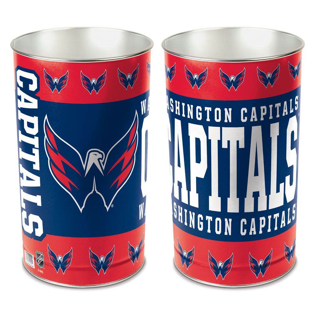 Washington Capitals Metal Wastebasket 15 Inch Team Spirit - ToylandEU