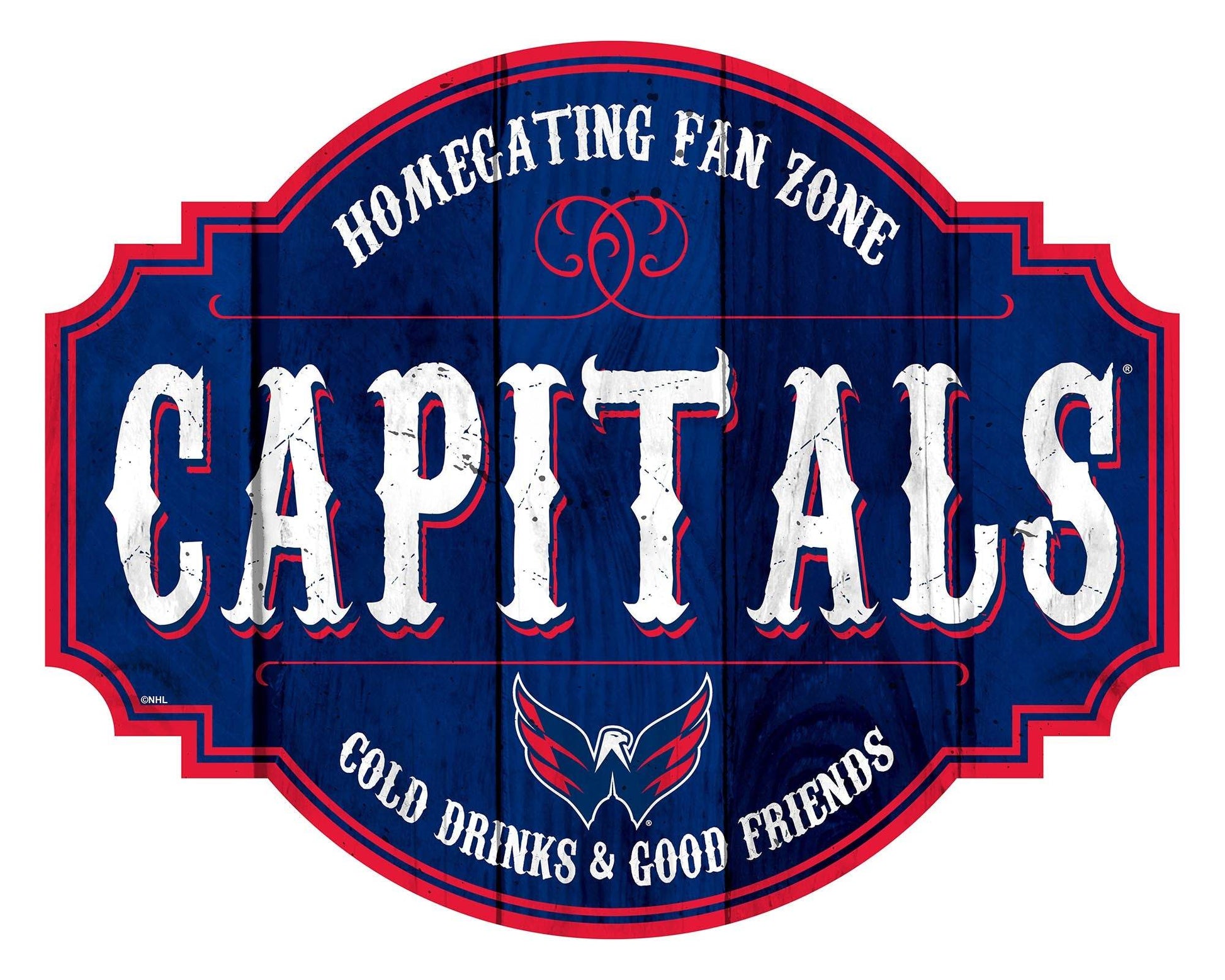 Washington Capitals Wood Sign 12 Inch Tavern Homegating - ToylandEU