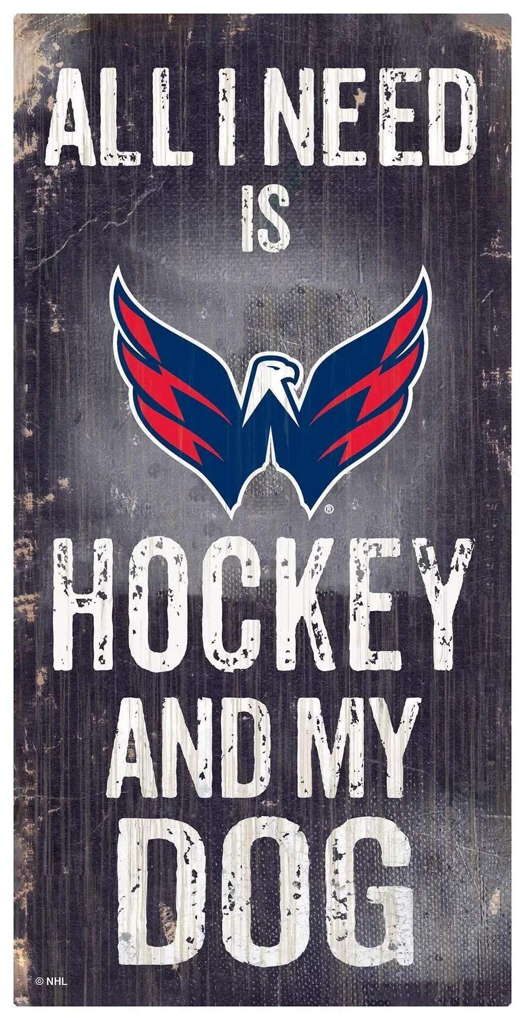  Washington Capitals Wood Sign 6x12 Hockey And Dog Design -  ToylandEU™