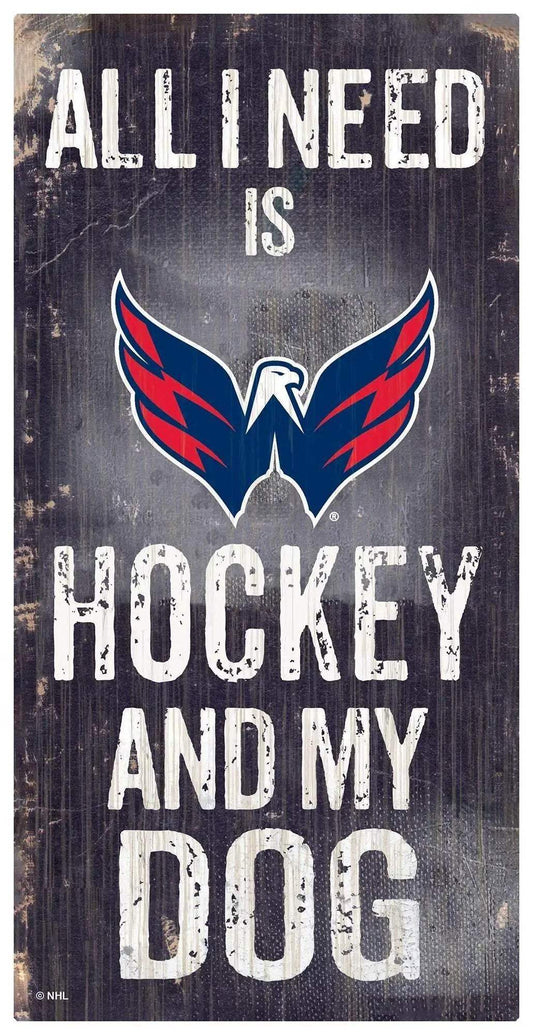  Washington Capitals Wood Sign 6x12 Hockey And Dog Design -  ToylandEU™