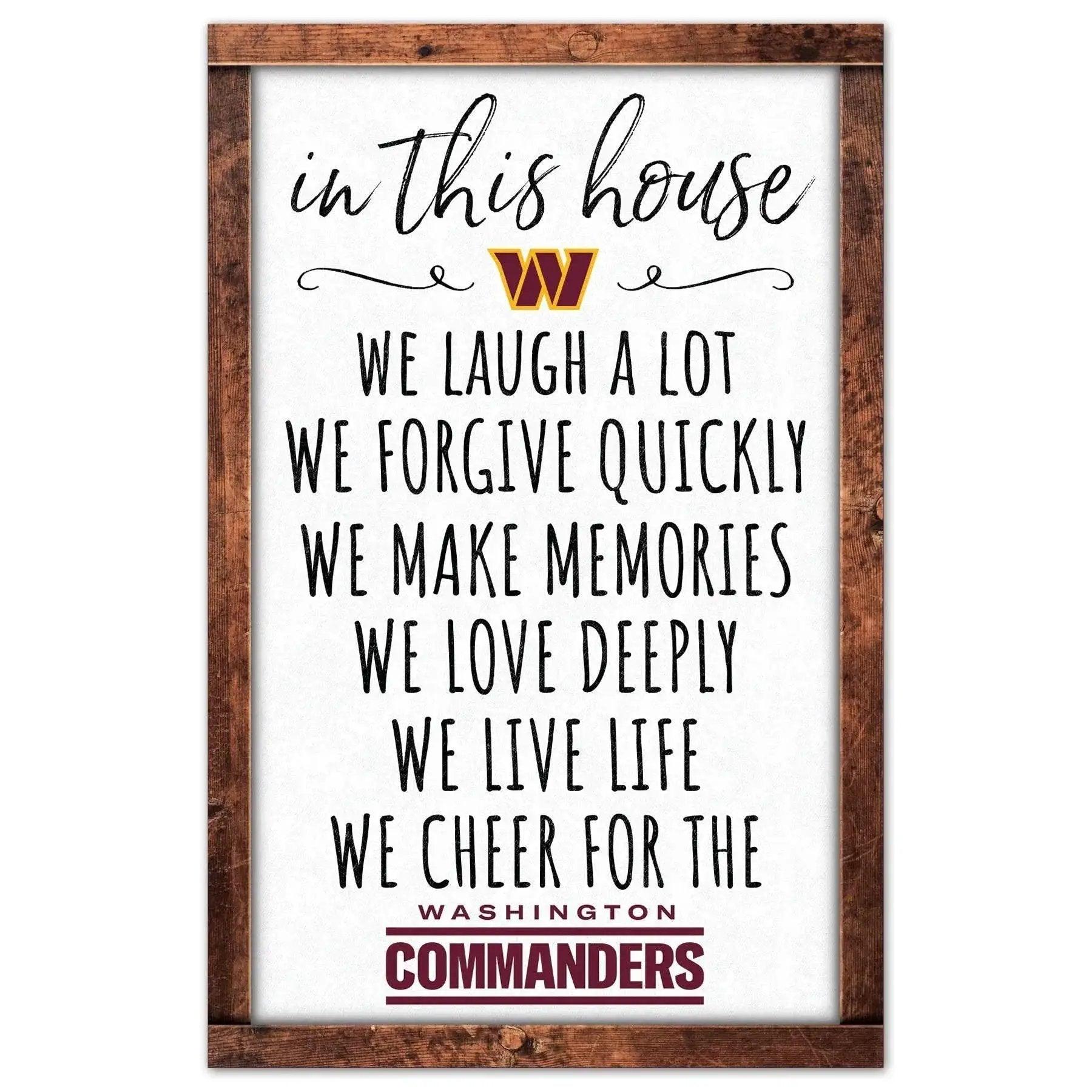  Washington Commanders 11x17 Wood Sign In This House -  ToylandEU™