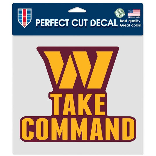 Washington Commanders Decal 8x8 Perfect Cut Color Slogan - ToylandEU