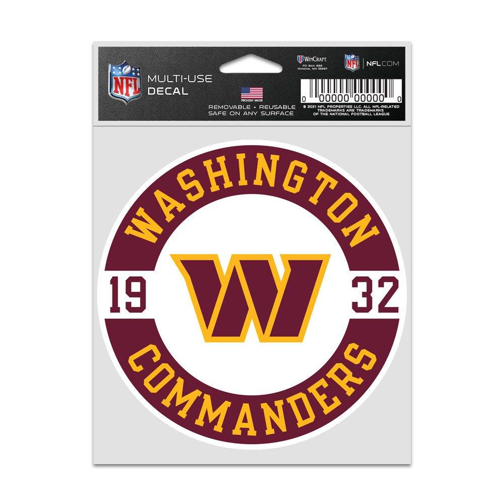 Washington Commanders Decal Patch Fan 3.75x5 Wincraft - ToylandEU