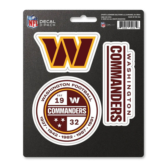  Washington Commanders Die Cut Vinyl Decal Set Three Pack -  ToylandEU™