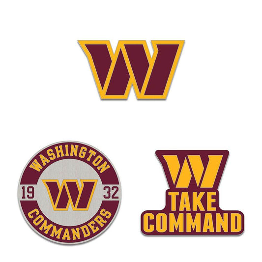 Washington Commanders Enamel Pin Set Three Piece Pack - ToylandEU