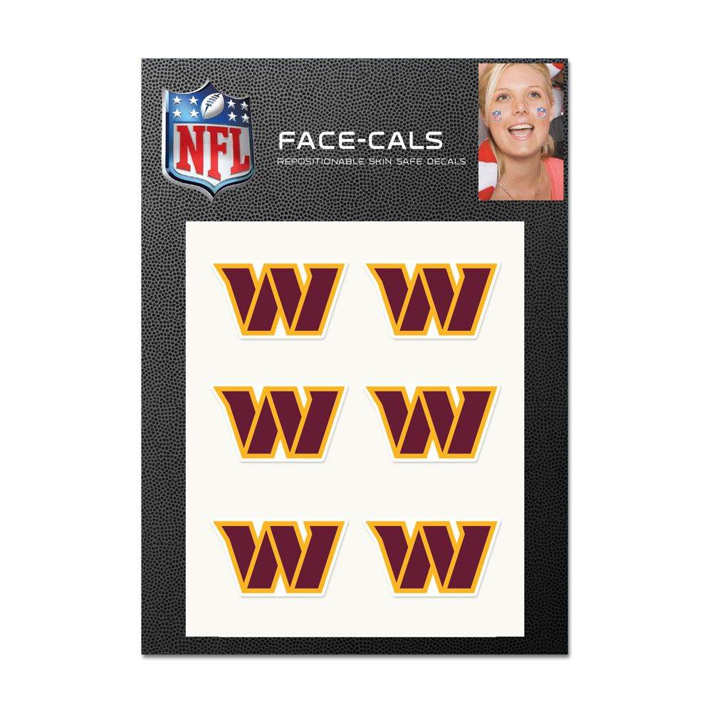 Washington Commanders Face Tattoos Peel And Stick Decals - ToylandEU