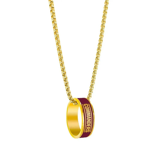  Washington Commanders Gold Tone Necklace Ring Pendant -  ToylandEU™