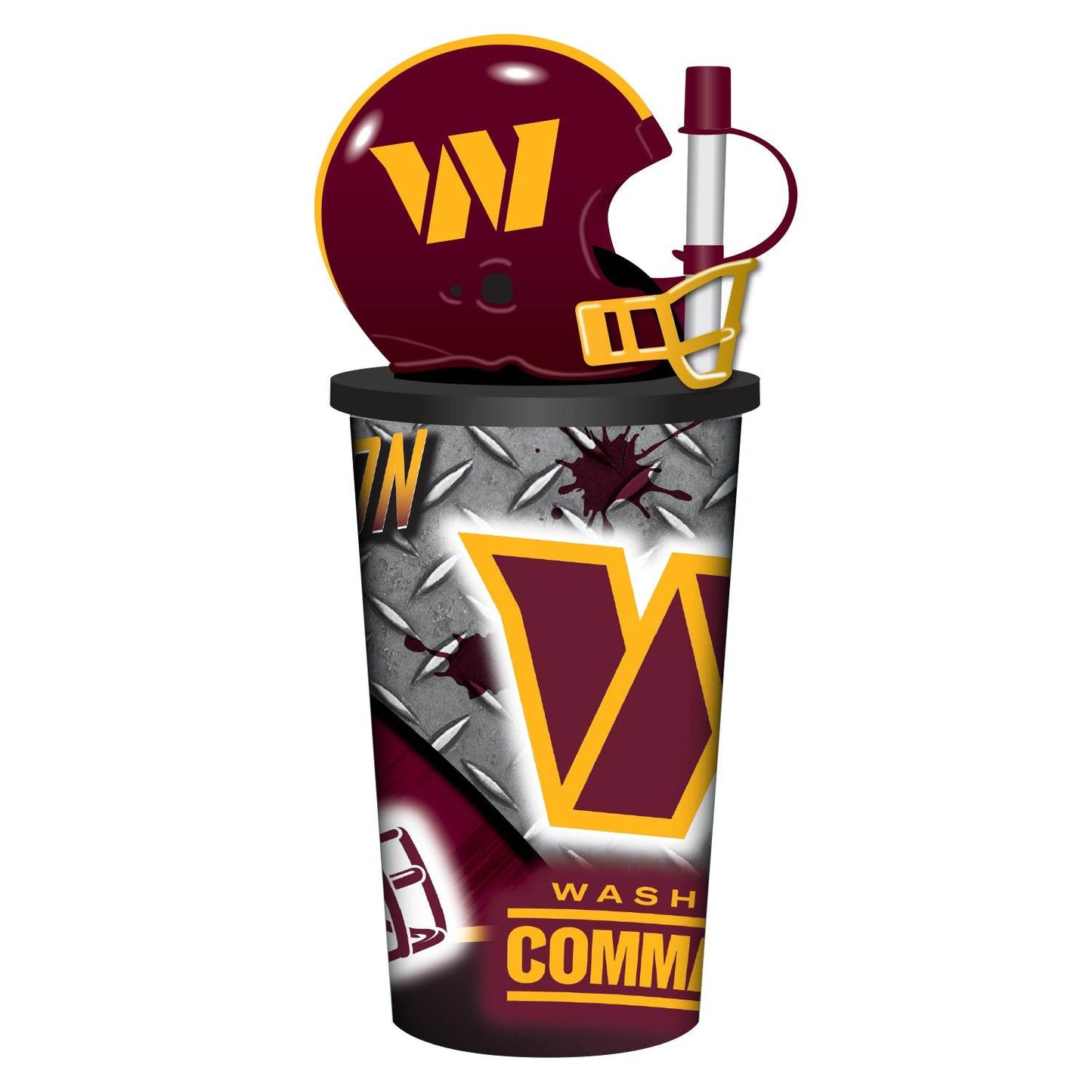 Washington Commanders Helmet Cup 32oz Plastic With Straw - ToylandEU