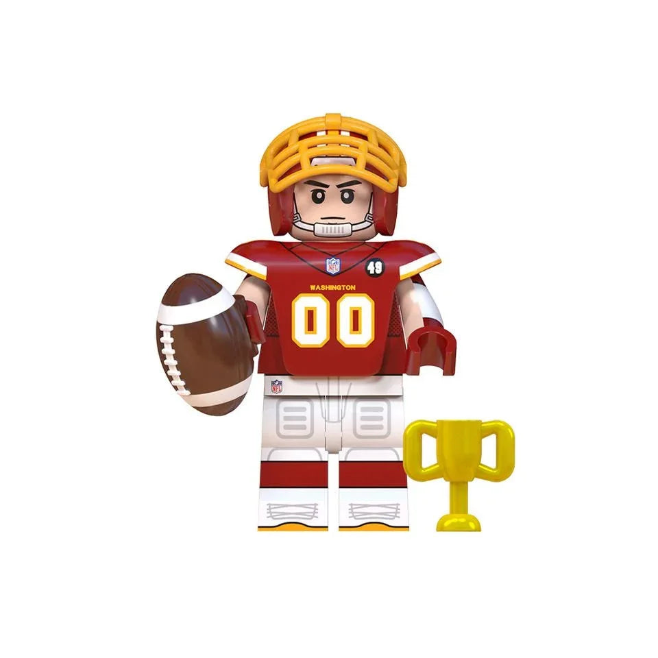 Washington Commanders NFL Figure ABS Plastic Collectible in Team Colors Burgundy and Gold - ToylandEU