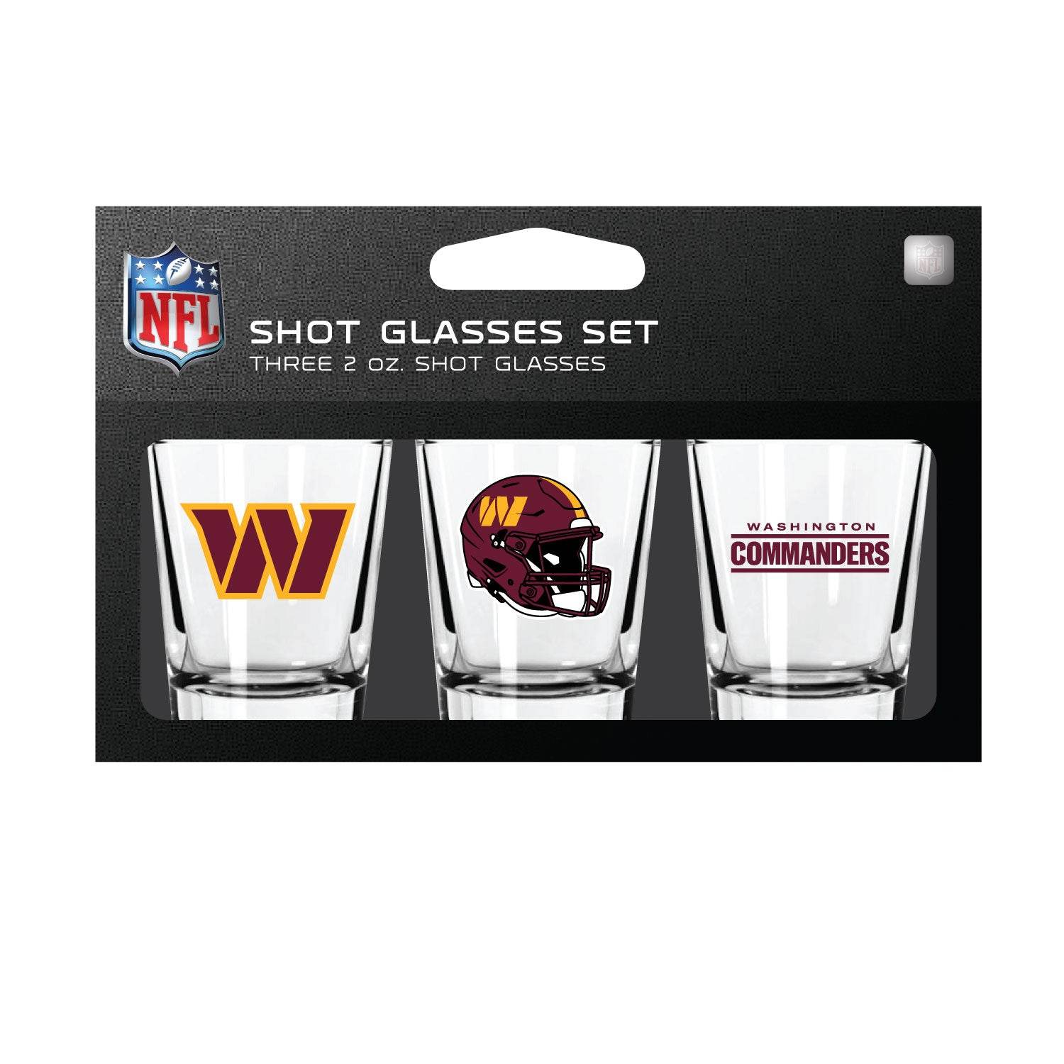 Washington Commanders Shot Glass Set 3 Pack Boxed - ToylandEU