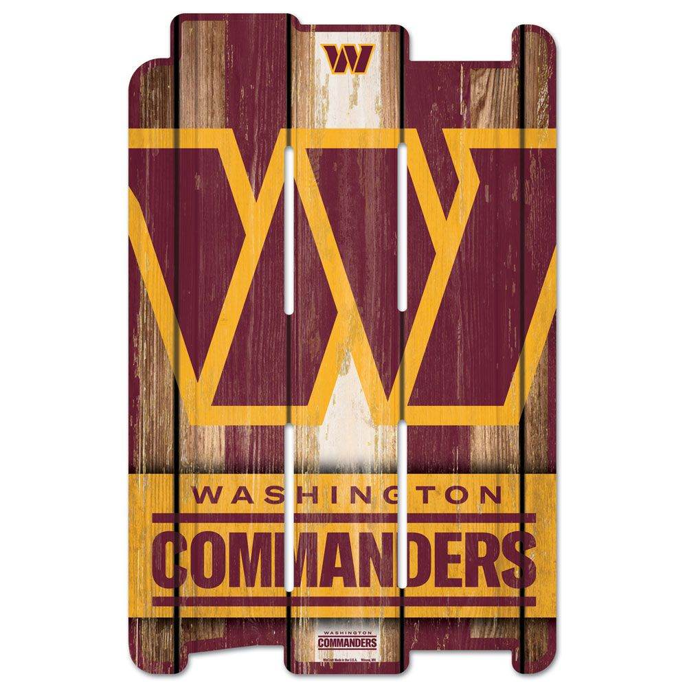 Washington Commanders Team Sign 11x17 Wood Fence Style - ToylandEU