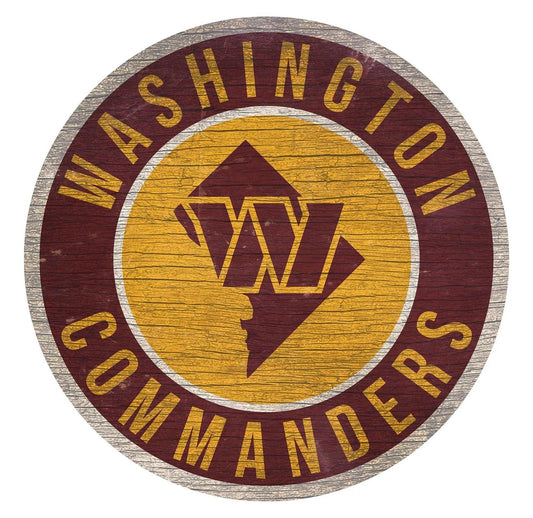  Washington Commanders Wood Sign 12 Inch Round State Design -  ToylandEU™