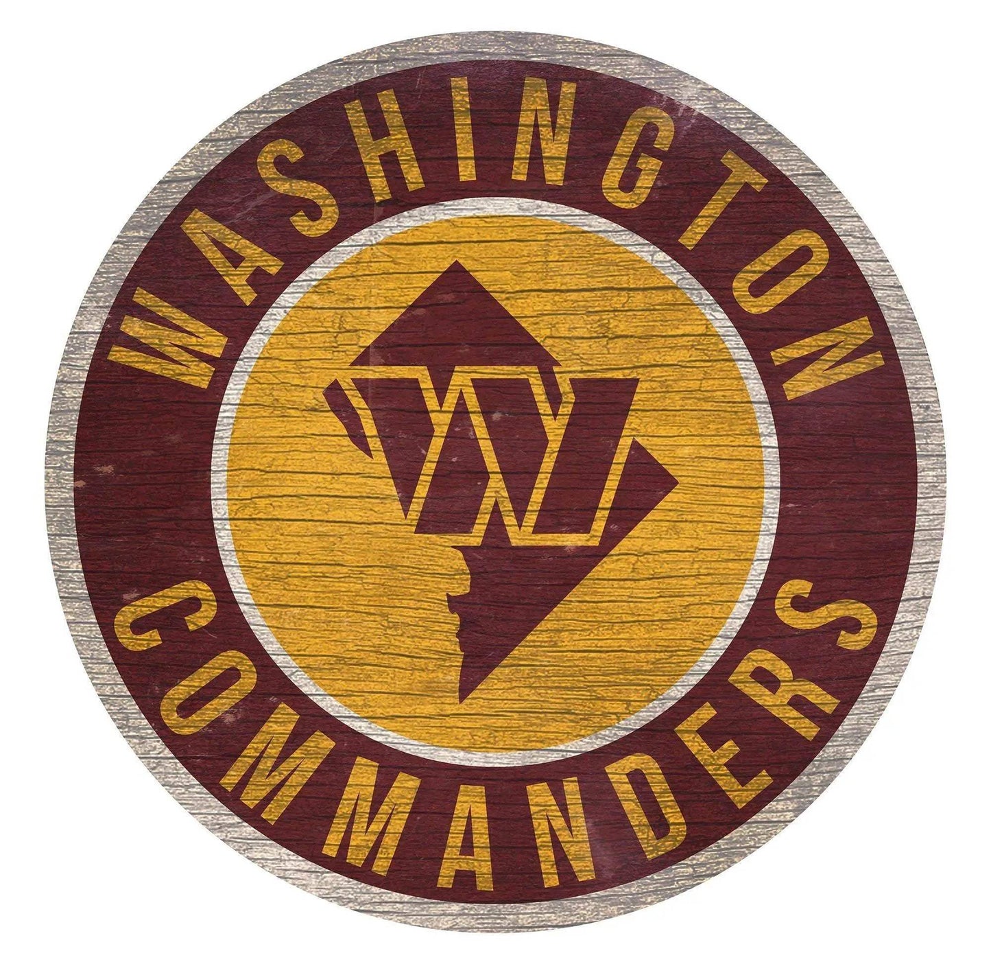  Washington Commanders Wood Sign 12 Inch Round State Design -  ToylandEU™
