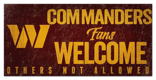  Washington Commanders Wood Sign 12x6 Fans Welcome Design -  ToylandEU™