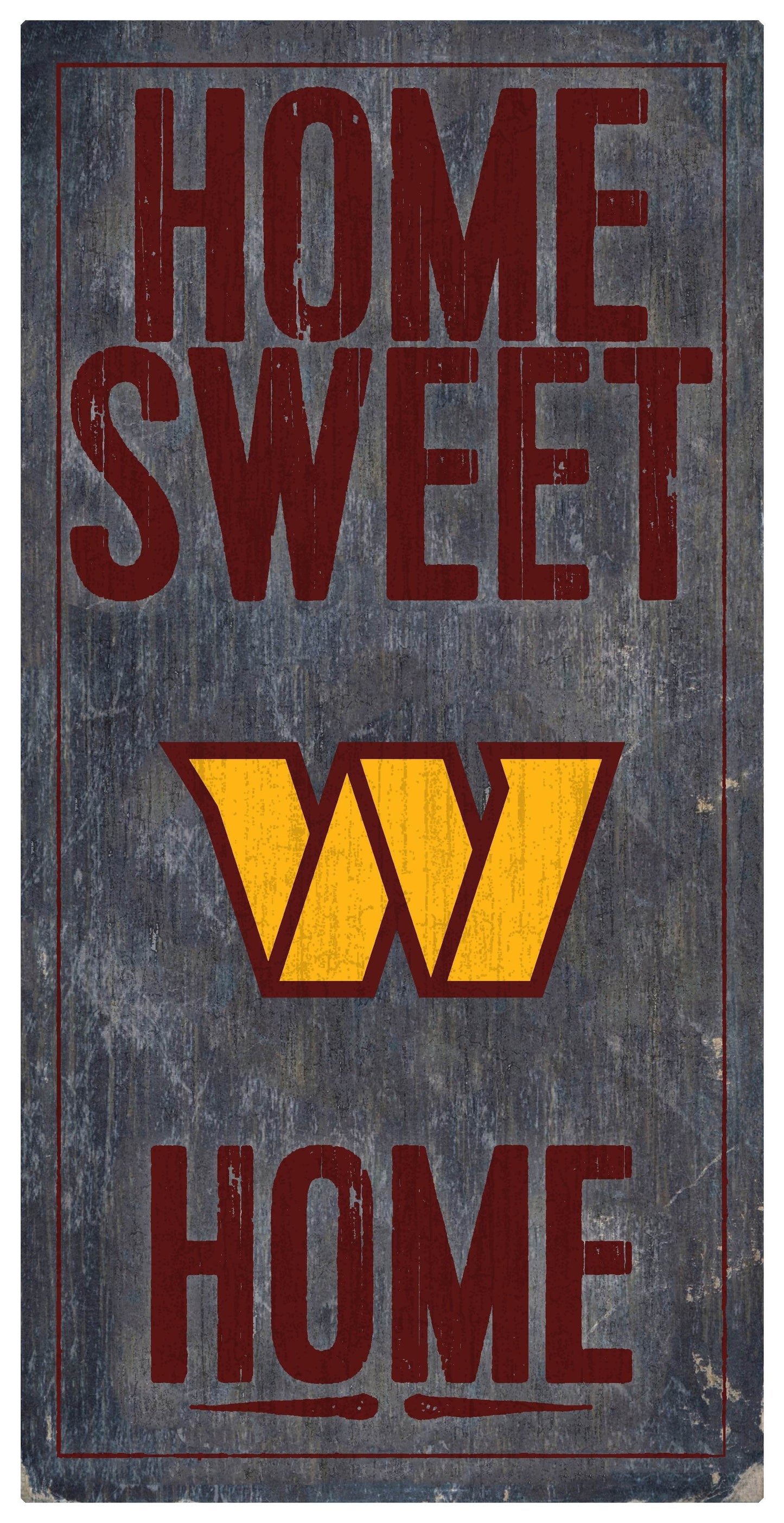 Washington Commanders Wood Sign 6x12 Home Sweet Home Design - ToylandEU