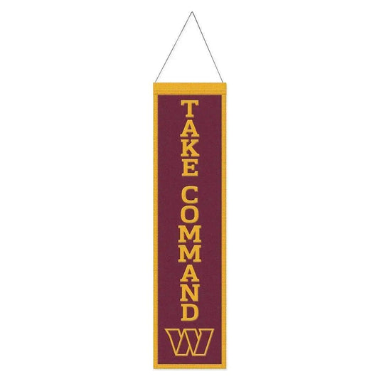  Washington Commanders Wool Banner 8x32 Heritage Slogan -  ToylandEU™