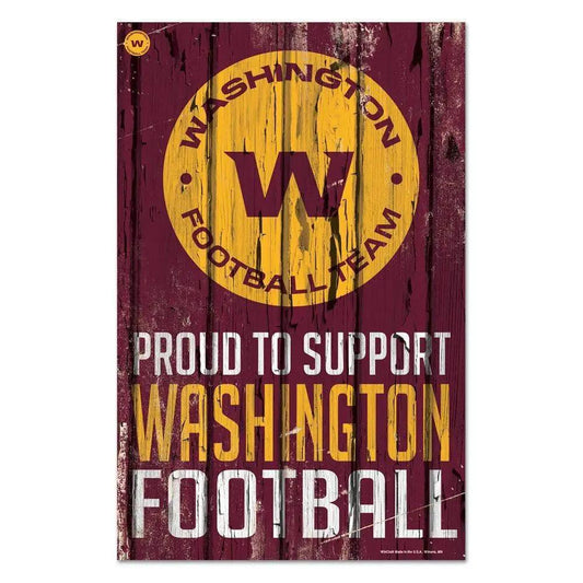  Washington Football Team 11x17 Wood Sign Proud to Support -  ToylandEU™