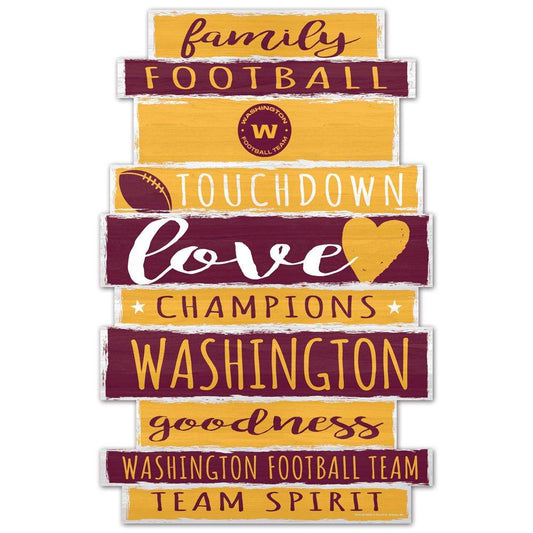 Washington Football Team Sign 11x17 Wood Family Word Design - ToylandEU
