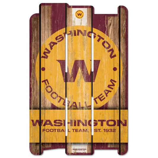 Washington Football Team Wood Fence Sign 11x17 Retro - ToylandEU