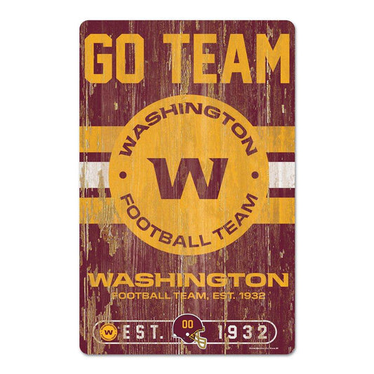 Washington Football Team Wood Sign 11x17 Slogan Design - ToylandEU