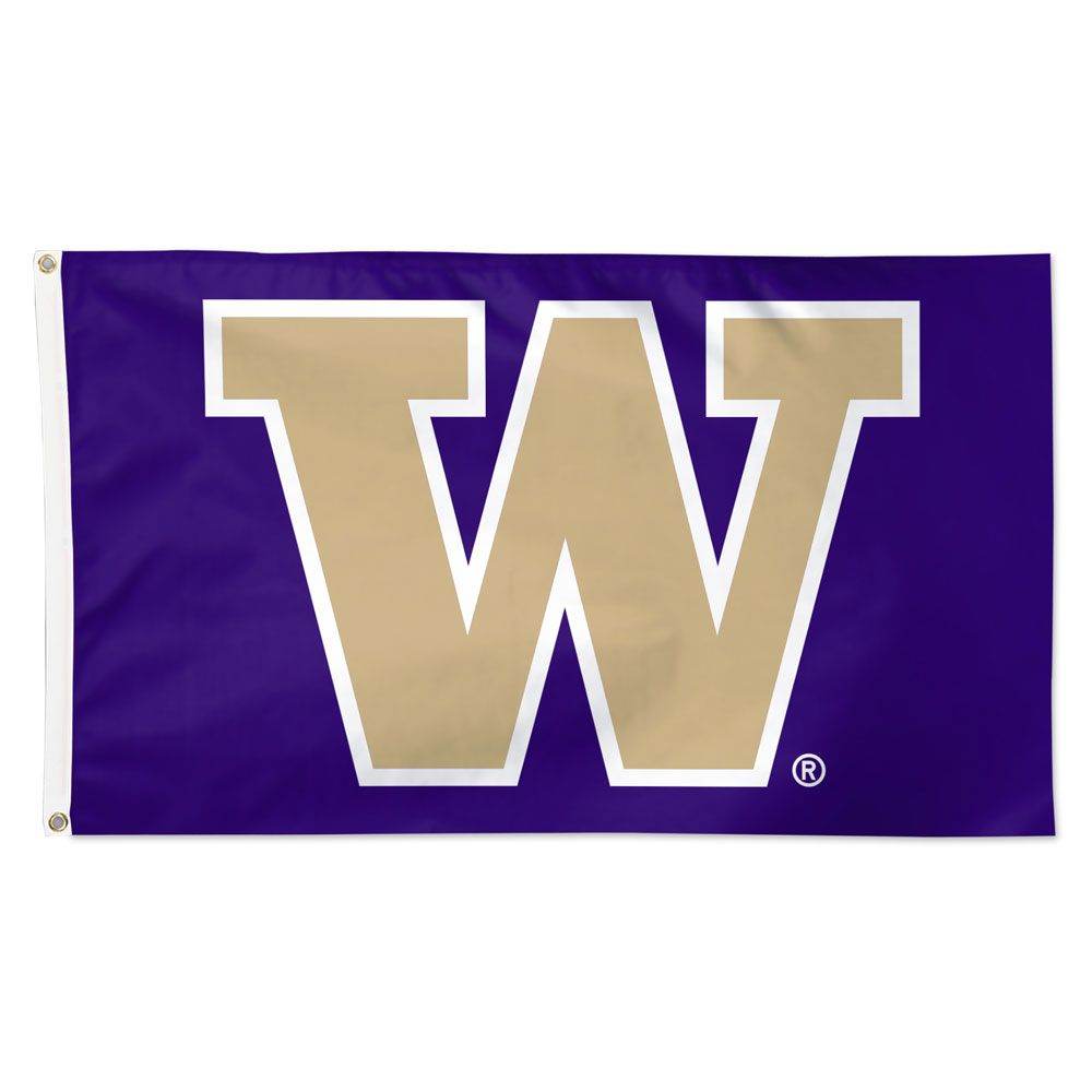 Washington Huskies Flag 3x5 Sewn Ends Brass Grommets - ToylandEU