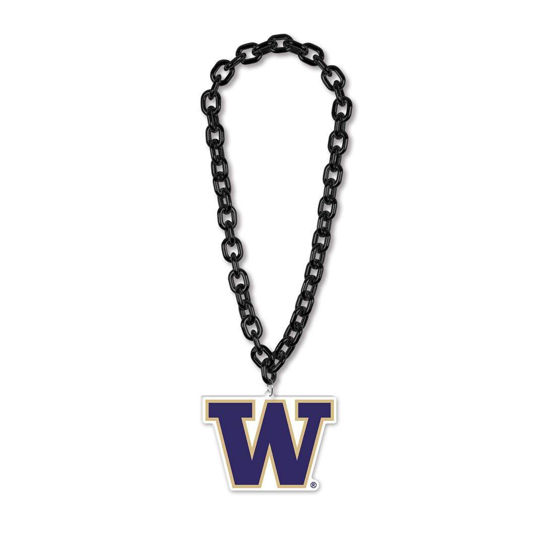 Washington Huskies Necklace Foam Logo 38 Chain Fan Gear - ToylandEU