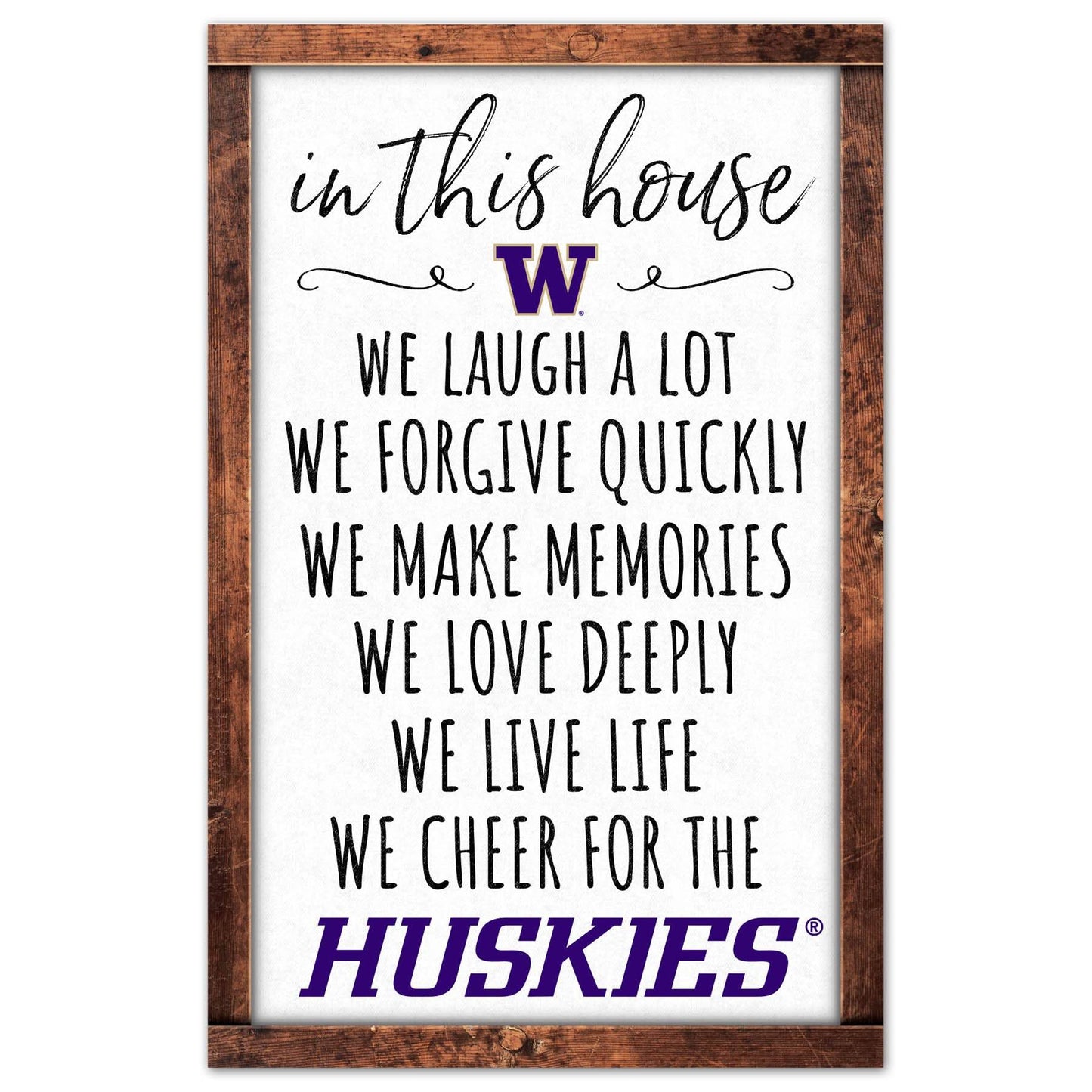 Washington Huskies Sign 11x17 Wood Wall Art For Home Decor - ToylandEU