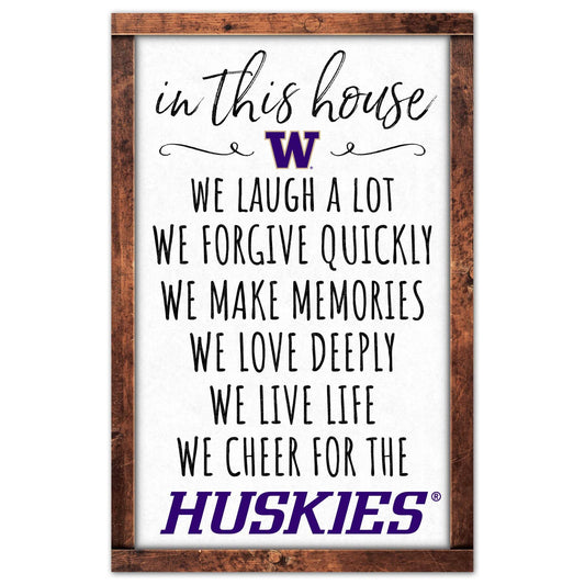 Washington Huskies Sign 11x17 Wood Wall Art For Home Decor - ToylandEU