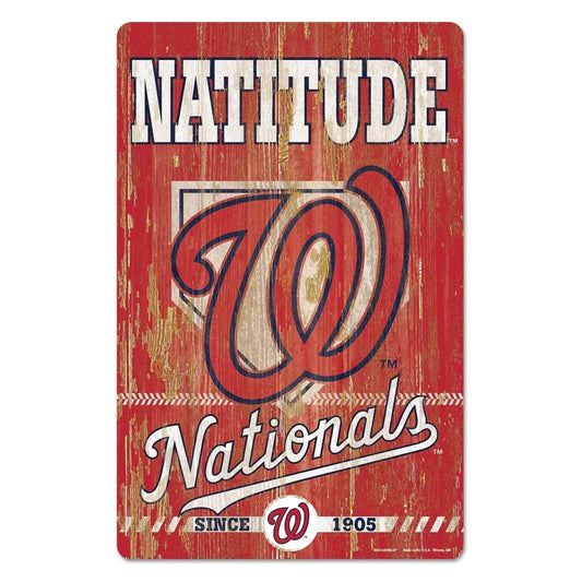  Washington Nationals 11x17 Wood Slogan Sign Team Colors -  ToylandEU™