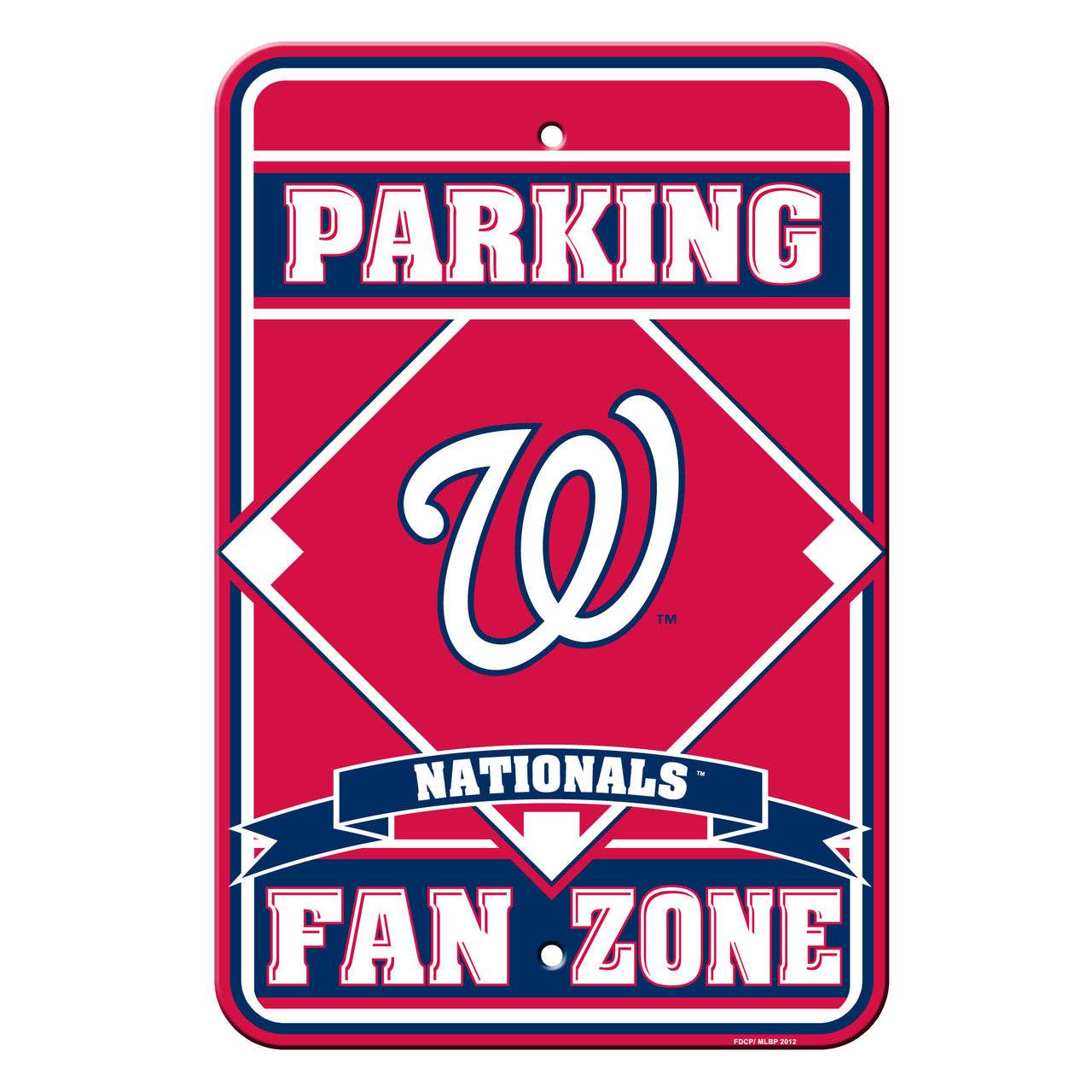 Washington Nationals 12x18 Plastic Fan Zone Parking Sign - ToylandEU