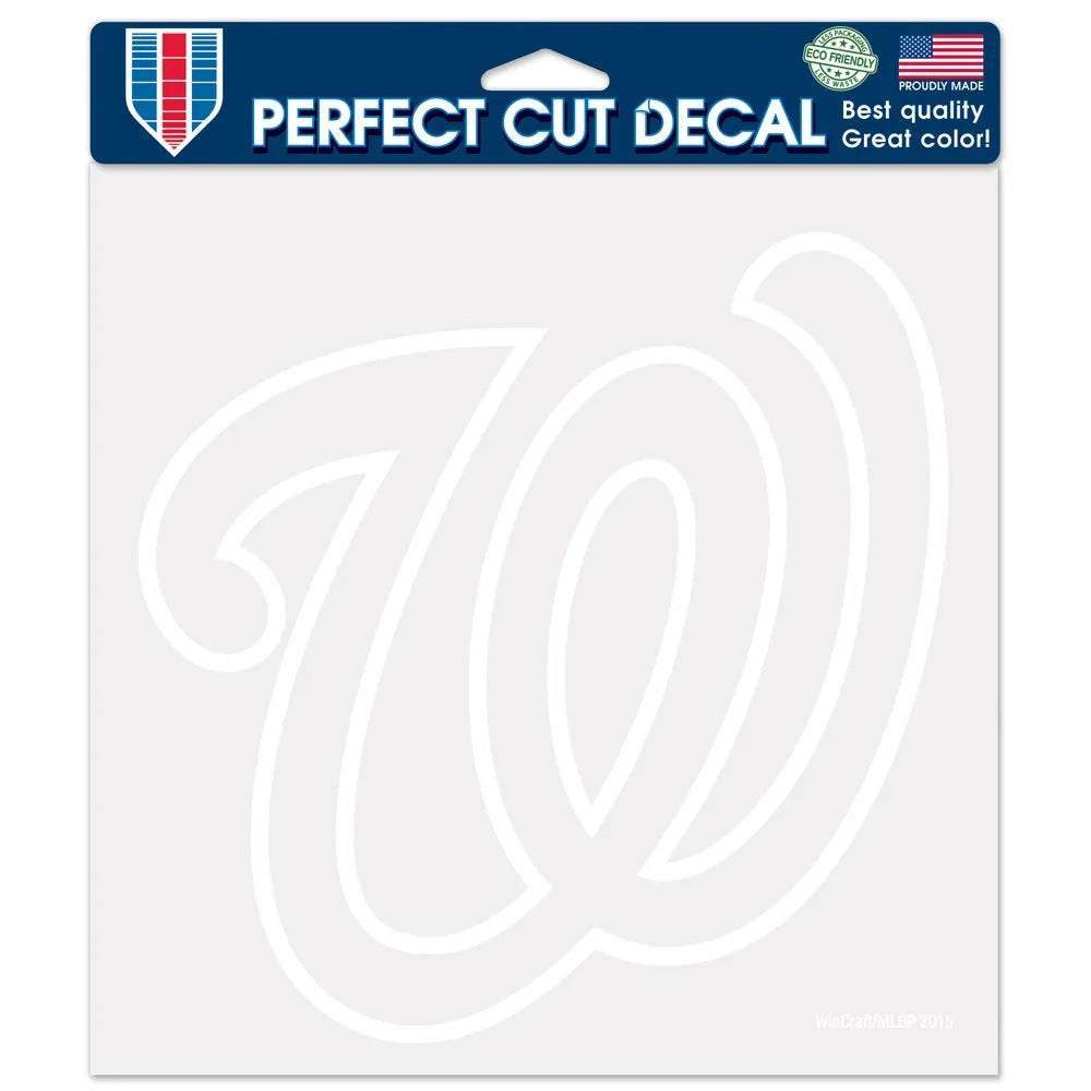 Washington Nationals 8x8 White Vinyl Decal Perfect Cut - ToylandEU
