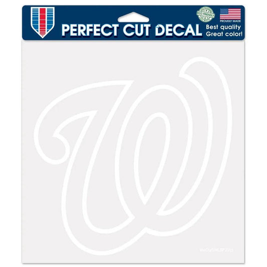 Washington Nationals 8x8 White Vinyl Decal Perfect Cut - ToylandEU