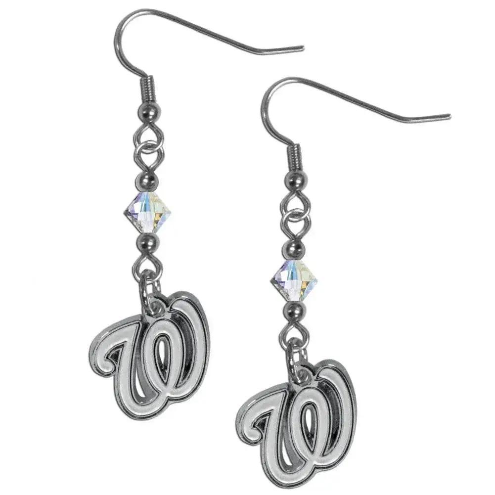  Washington Nationals Chrome Emblem Earrings With Crystal -  ToylandEU™