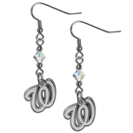  Washington Nationals Chrome Emblem Earrings With Crystal -  ToylandEU™