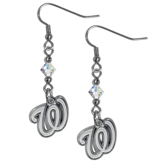  Washington Nationals Chrome Emblem Earrings With Crystal -  ToylandEU™