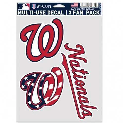  Washington Nationals Decal Set Multi Use Fan 3 Pack Outdoor -  ToylandEU™