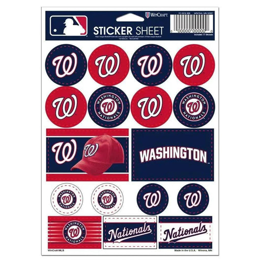  Washington Nationals Decal Sheet 5x7 Vinyl Stickers -  ToylandEU™