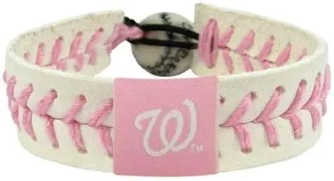  Washington Nationals Leather Baseball Bracelet Pink -  ToylandEU™